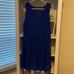 Blue lace dress